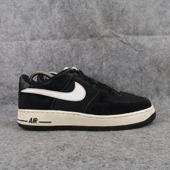 Nike Shoes Youth 5.5 Sneakers Air Force 1 Lifestyle Active Casual Leather Black - Picture 2 of 14